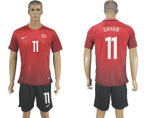 Turkey #11 Sahan Home Soccer Country Jersey - Click Image to Close